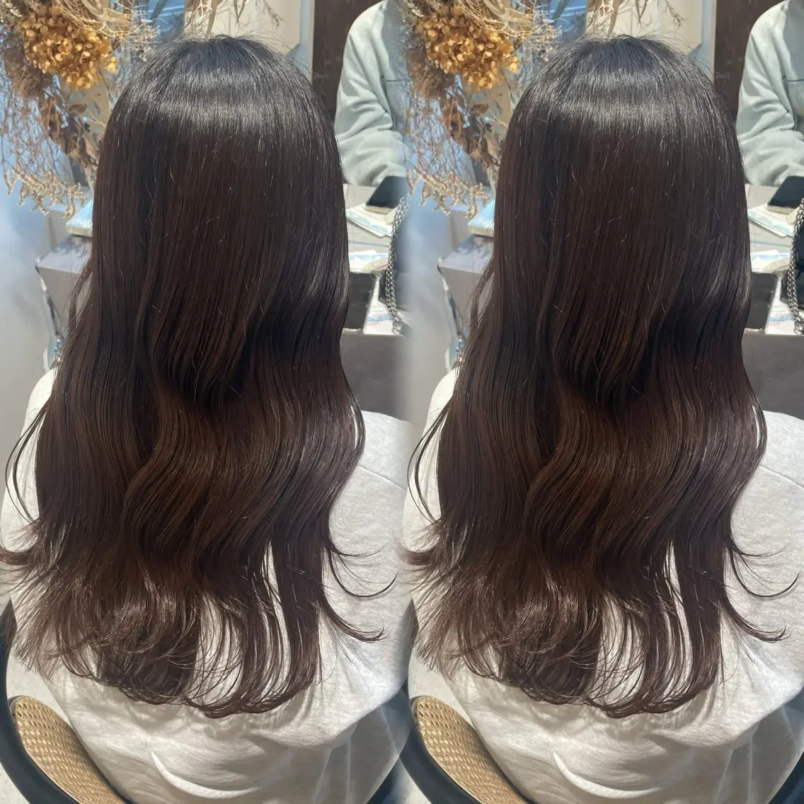 ロング カラー カット ヘアカラー トリートメント 加藤 未夢のヘアスタイル
