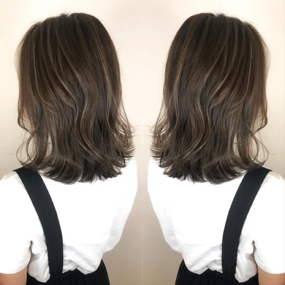ミディアム カラー ハイライトカラー ハイライト ヘアカラー トリートメント 大橋 輝久のヘアスタイル