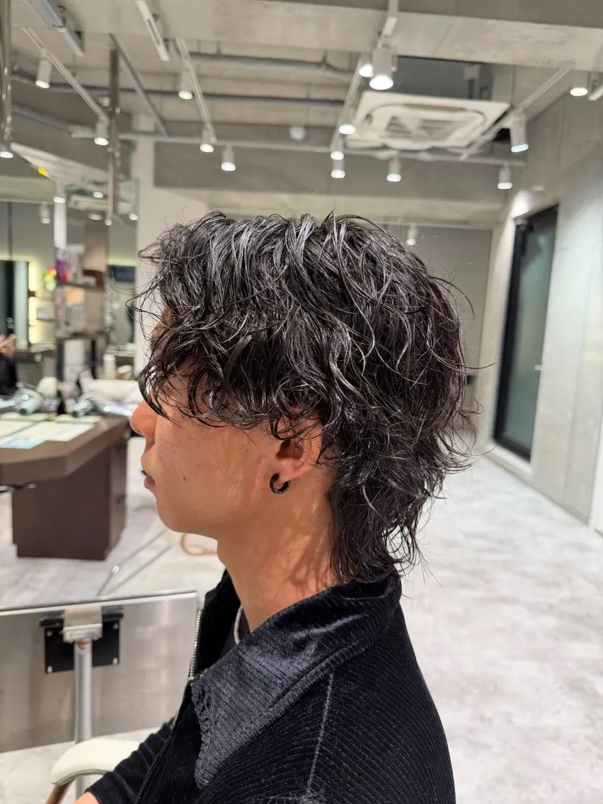 ミディアム パーマ メンズ/レイヤー ✨辻 日向のヘアスタイル