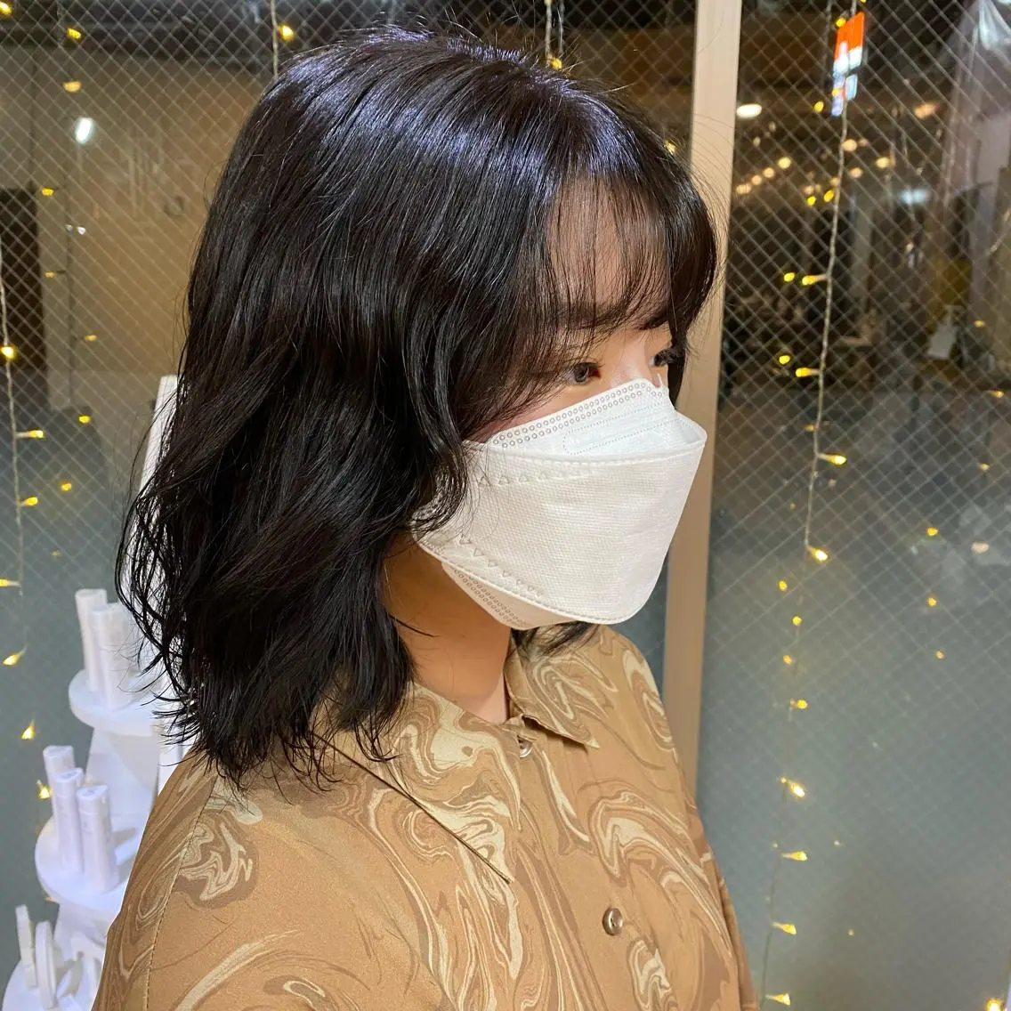 ミディアム パーマ 女性目線でつくる ボブ縮毛矯正のヘアスタイル