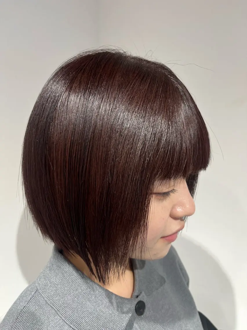 ショート カラー 髪質改善・ショートレ イヤーボブ🧡関玲子のヘアスタイル
