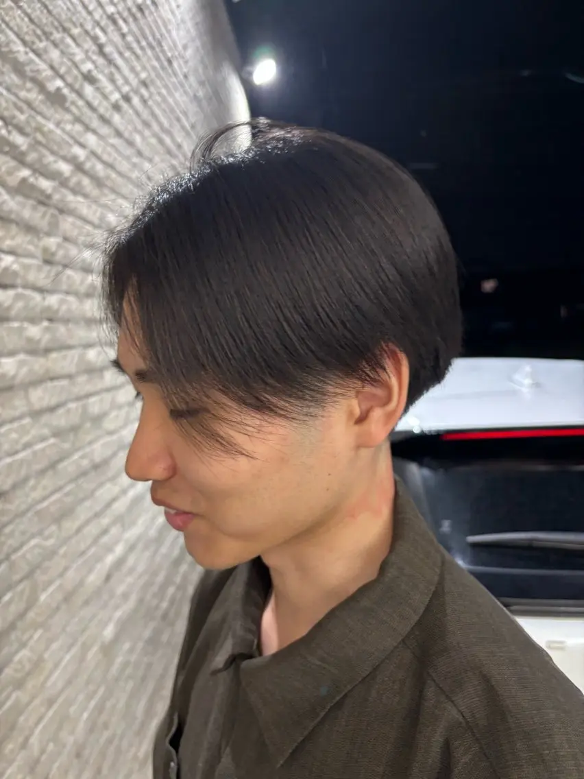 ミディアム メンズ カット 【メンズ特化】セン ターパート/保坂太一のヘアスタイル