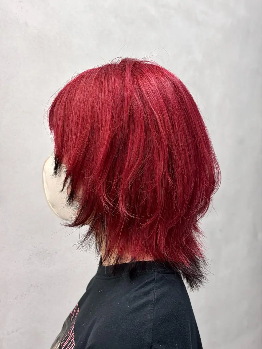 ショート カラー ウルフカット カット ヘアカラー トリートメント レイヤー/ハッシュ /デザインカラーのヘアスタイル