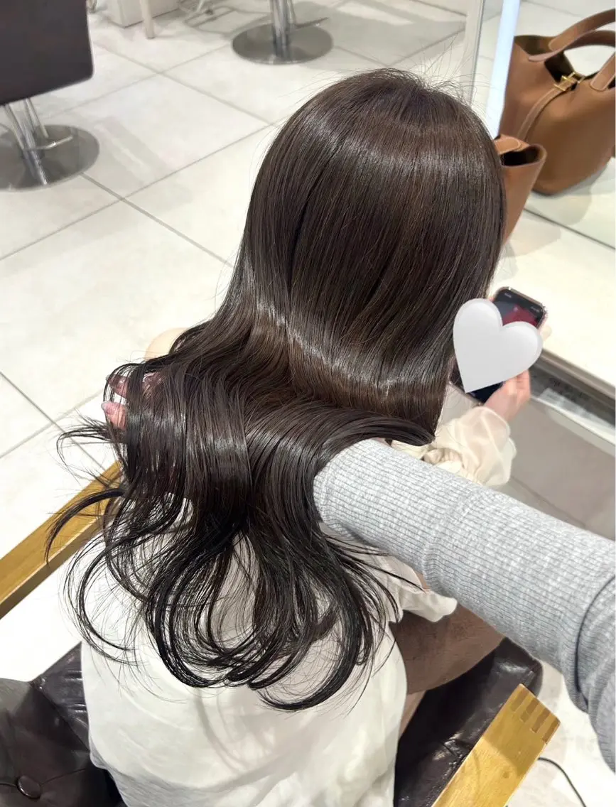 🗝カット+透明感カラー+Aujua or バイカルテ【超音波アイロンケア付き】の写真