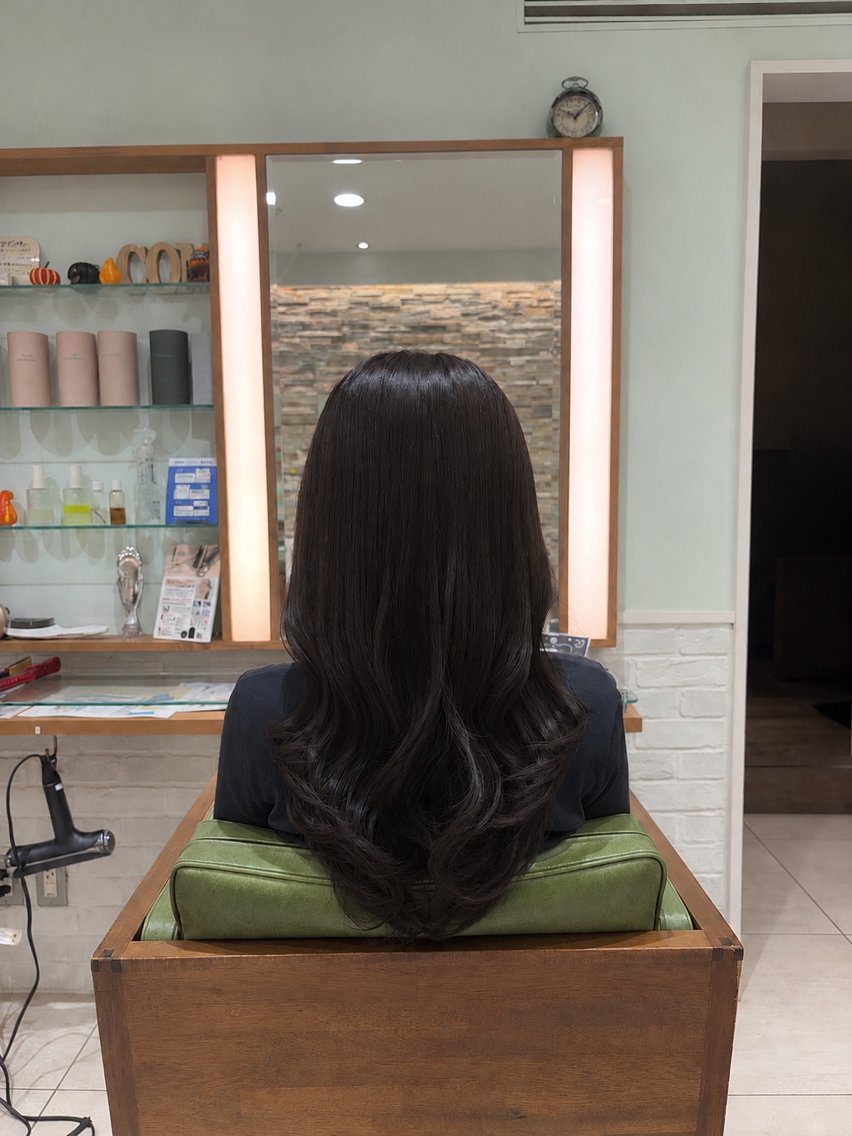ロング カラー ブラウンカラー ダークブラウン ヘアカラー カラーモデル募集中✨ 市岡穂華のヘアスタイル