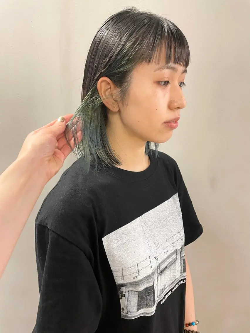 🍭カット＋全体カラー＋ポイントカラーor表面のポイントハイライト（ブリーチ込み）＋TR🥣の写真