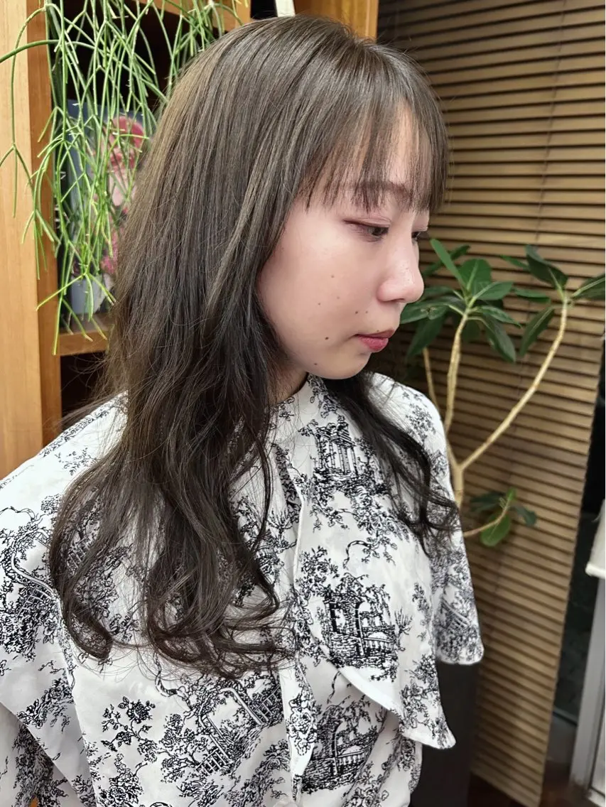 セミロング カラー ヘアカラー トリートメント 💎透明感カラー💎 bAteAu あまねのヘアスタイル
