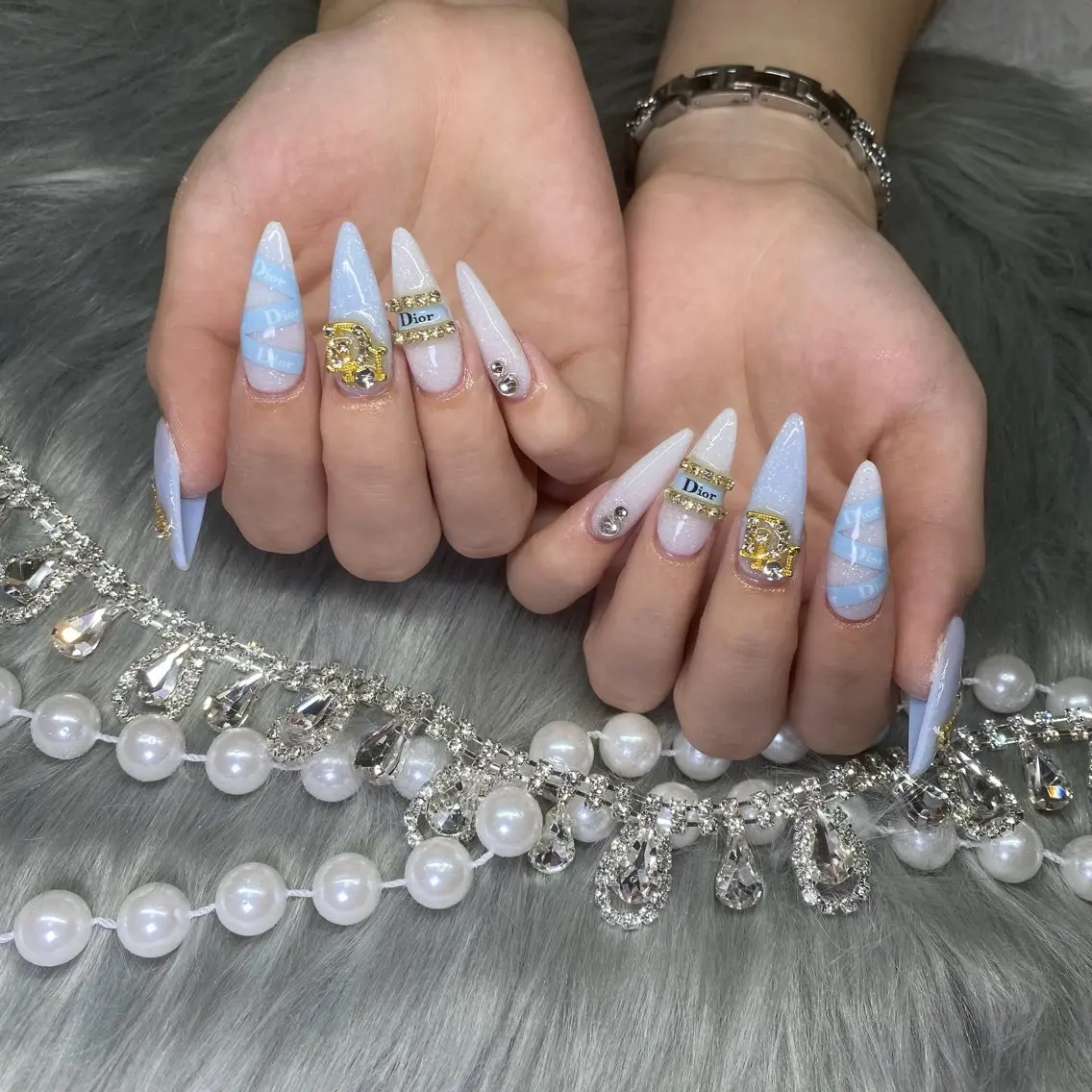 ネイル フレンチネイル ジェルネイル 韓国ネイル ロングネイル マグネットネイル ハンドネイル Nail Salon Growのネイルデザイン