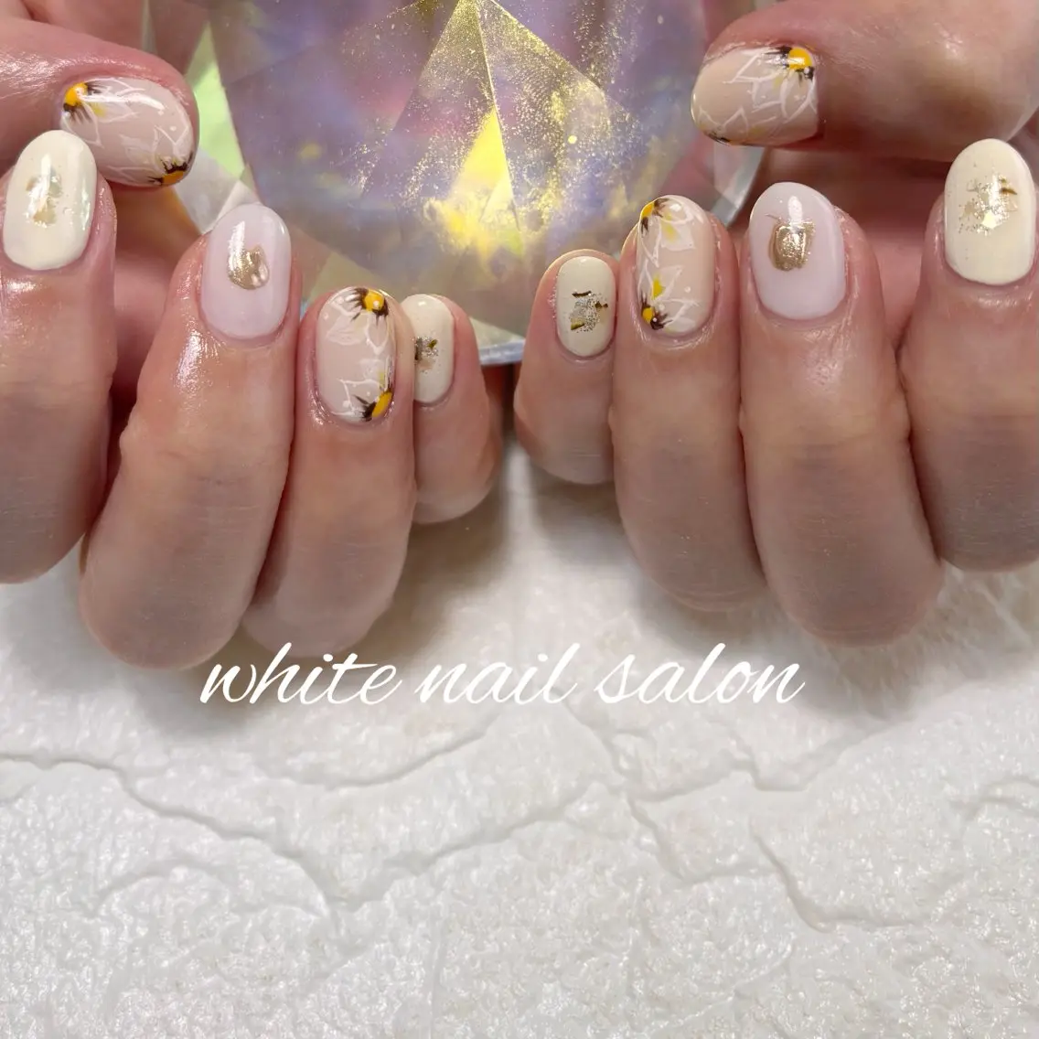 ネイル フットネイル ラメ(グリッター) ハンドネイル white nail salonのネイルデザイン