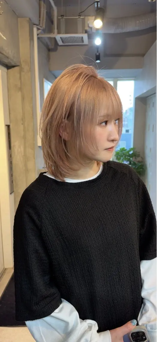 ショート カラー AIRI/難波/ ハイトーン/髪質改善のヘアスタイル