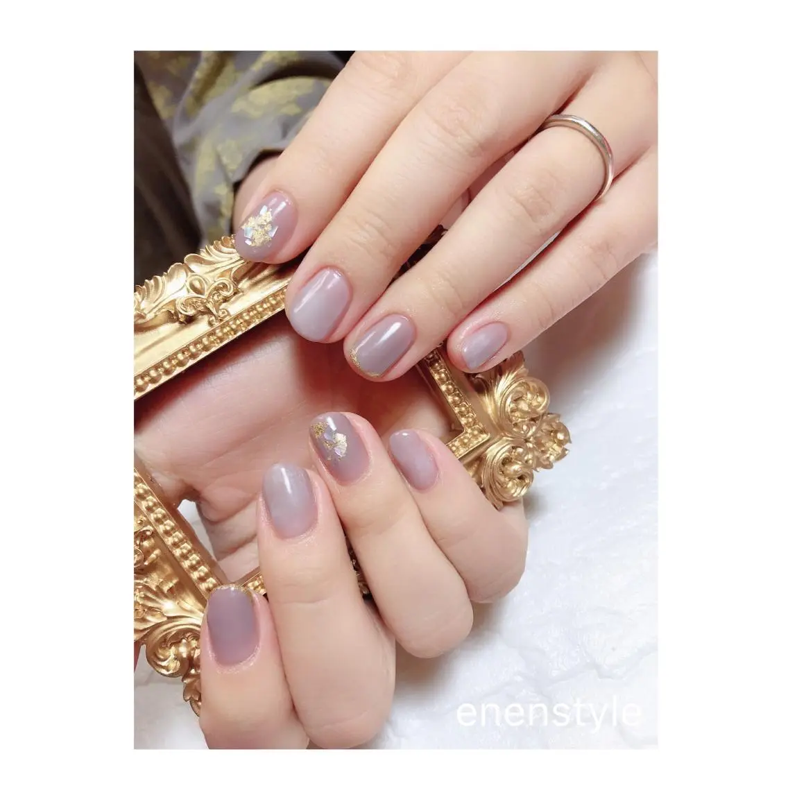 ショート ネイル ジェルネイル ニュアンスネイル オフィスネイル シンプルネイル ハンドネイル 🐾enen style 🐾のネイルデザイン