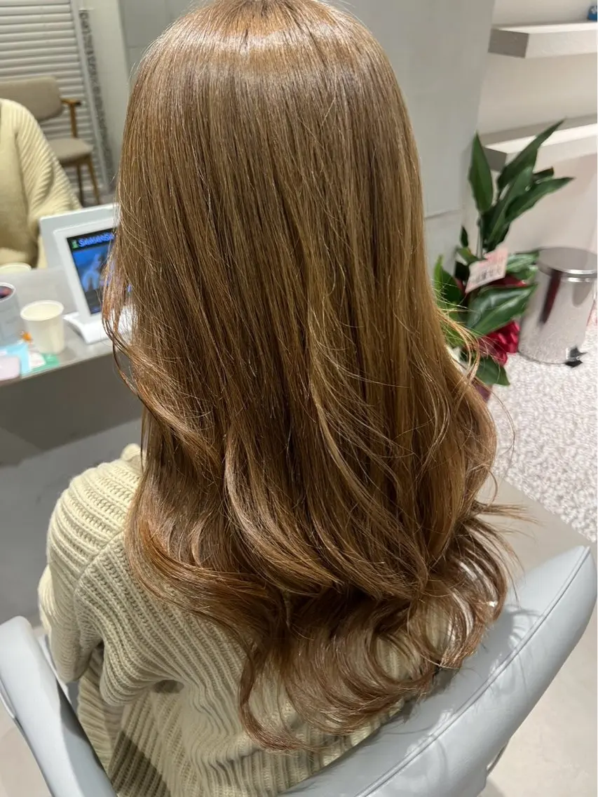 ロング カラー 透明感カラー ハイトーンカラー ヘアカラー 🫧透明感ブリーチ 🫧𝑳𝒖𝒏𝒂のヘアスタイル