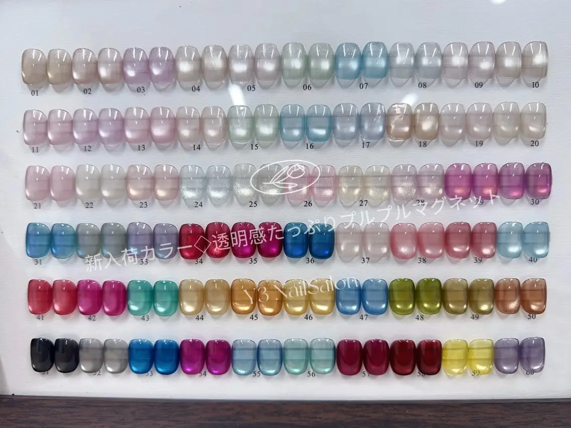 ネイル 氷ネイル・うるうるネイル マグネットネイル オフィスネイル シンプルネイル ハンドネイル Y3 NailSalonのネイルデザイン