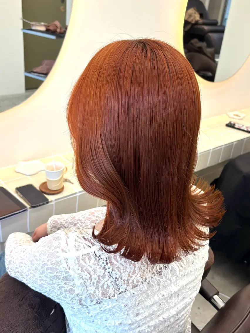 ミディアム ヘアカラー ヘアセット☆ 髪質改善カラー☆まいのヘアスタイル