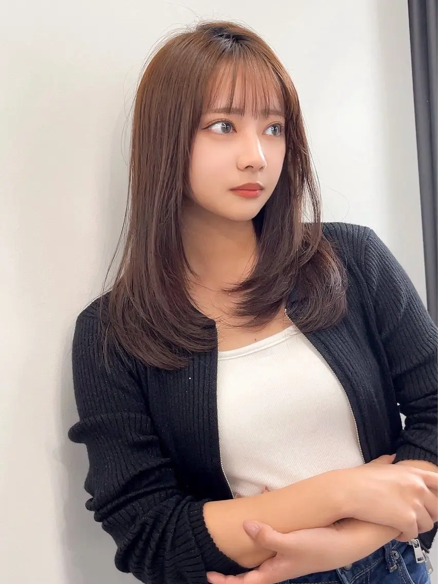 ロング レイヤーカット カット ヘアカラー トリートメント 三重で1番ショートが 上手い美容師💎廣田のヘアスタイル