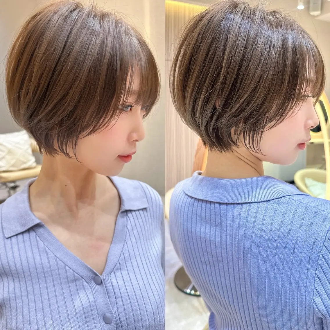 ショート カラー カット 縮毛矯正✨🫧 レイヤー川村利幸のヘアスタイル