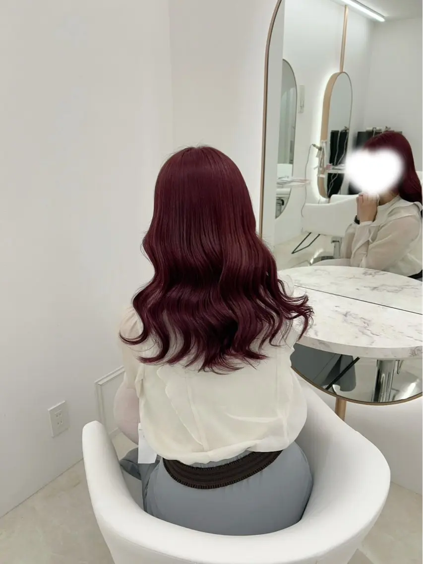 ロング カラー トリートメント ayano/ ピンク/ラベンダーのヘアスタイル