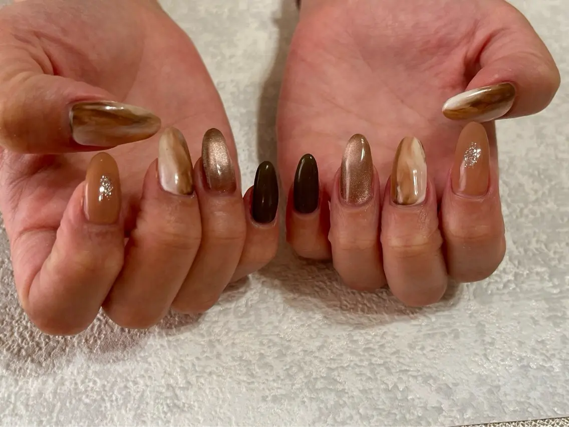 ネイル ジェルネイル 韓国ネイル メンズネイル ニュアンスネイル パラジェル kiki nail たまプラーザのネイルデザイン