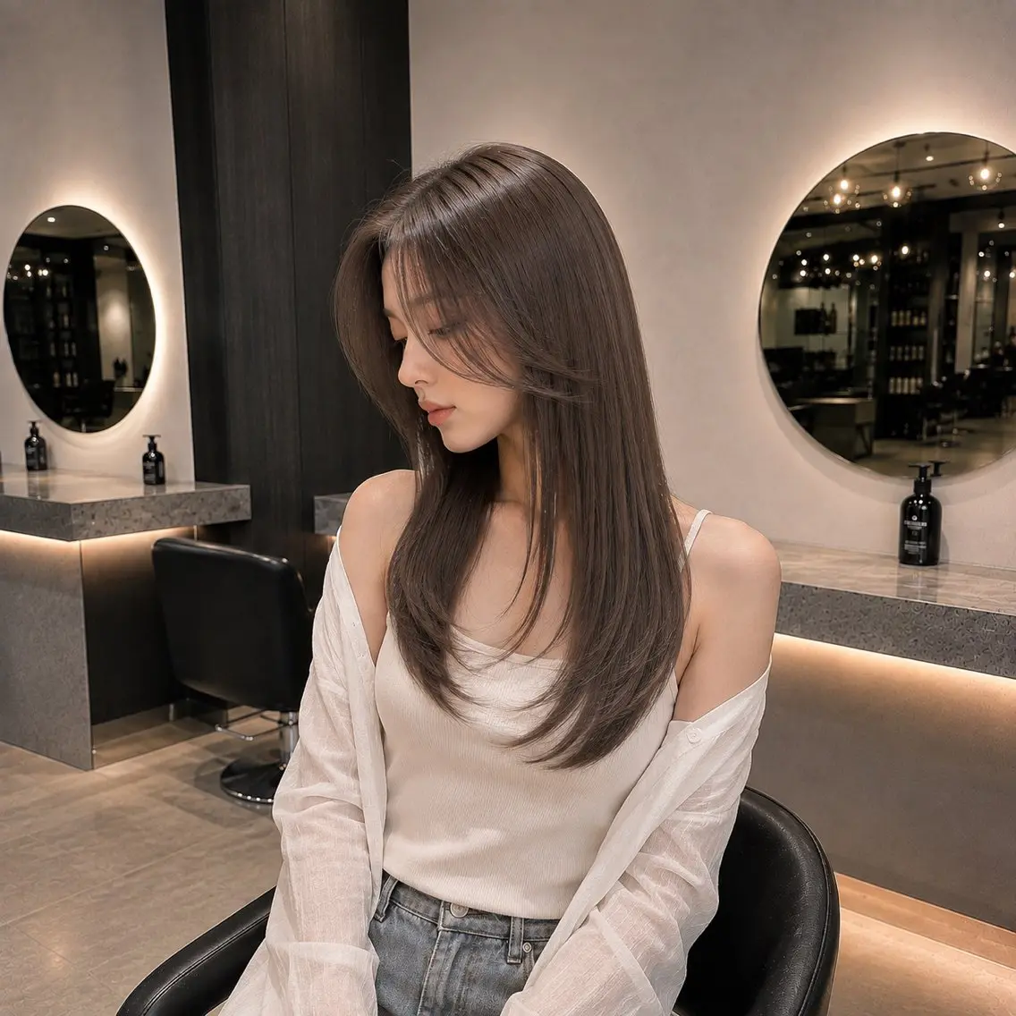 ロング 髪質改善 レイヤーカット カット ヘアカラー トリートメント 髪質改善×レイヤー 特化増原優斗のヘアスタイル
