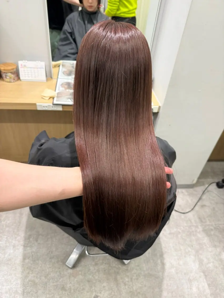 ロング カラー 髪質改善 カット ヘアカラー 巻ける髪質改善🫧ハ イライト/永田汰伊智のヘアスタイル
