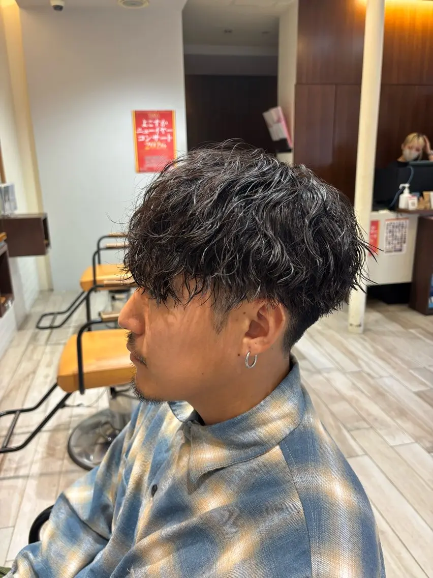 パーマ メンズ カット パーマ おもだか　がく /横須賀中央のヘアスタイル