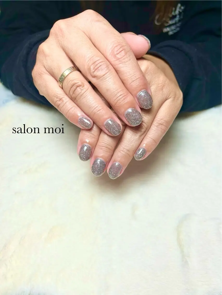 ネイル アートネイル ラメ(グリッター) ハンドネイル salon moiのマツエク・マツパデザイン
