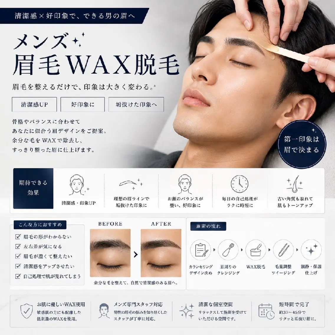 【メンズ】　眉毛の写真