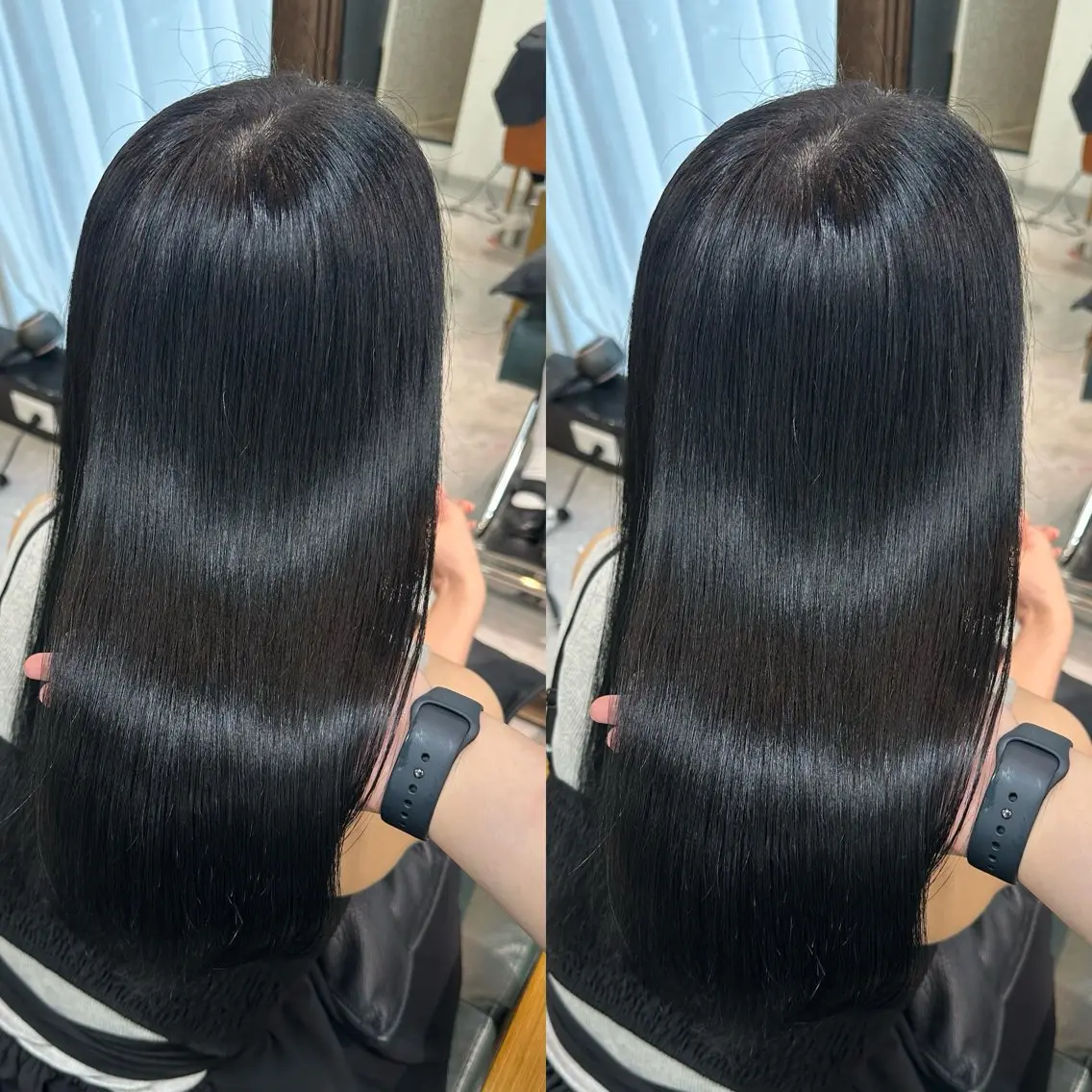カラー 黒髪 髪質改善 ヘアカラー slit kokoroのヘアスタイル