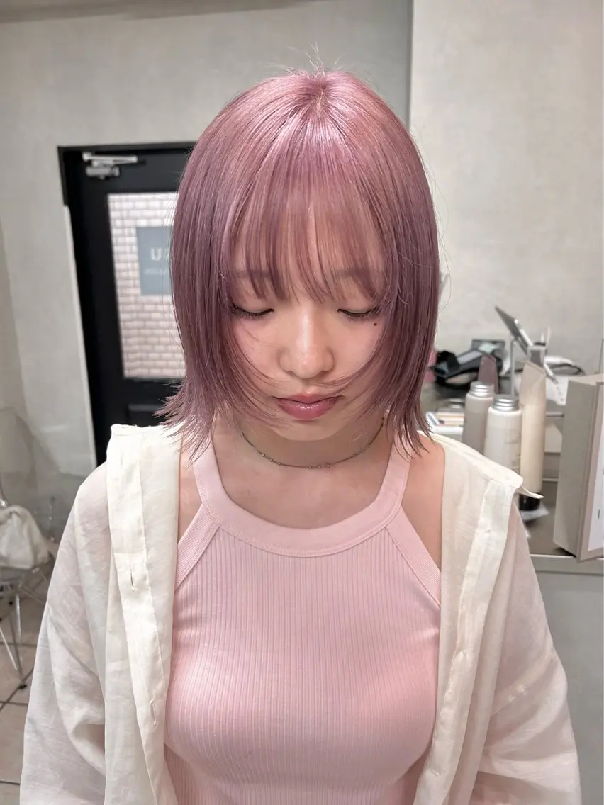 ロング カラー ヘアカラー ハイトーン髪質改善 🫧大阪/kanonのヘアスタイル