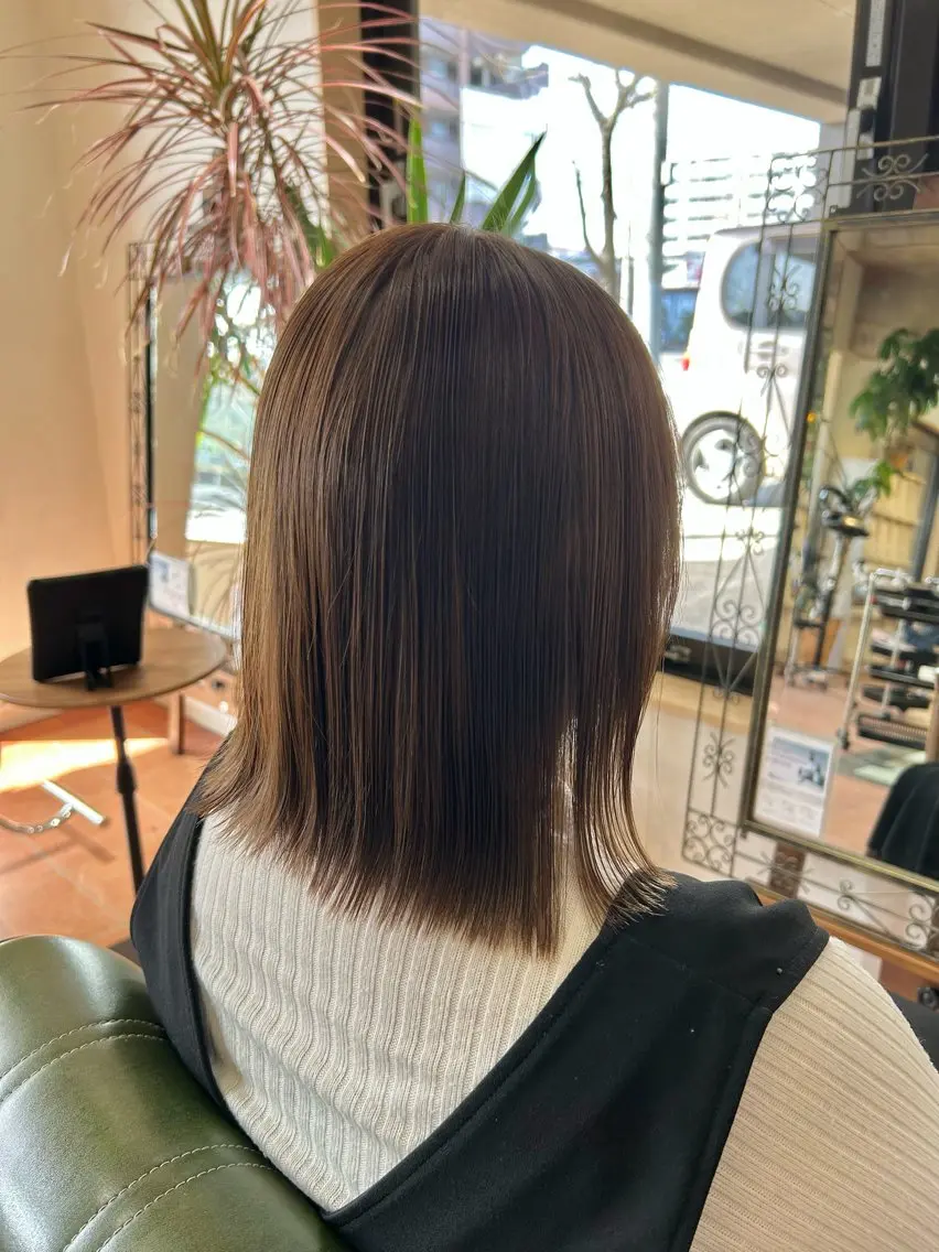 ミディアム カラー ヘアカラー 石井 佑樹のヘアスタイル