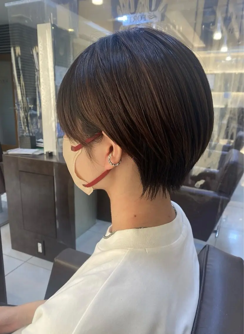 ショート カット ヘアカラー トリートメント 静岡/草薙パーマ メンズバレイヤージュのヘアスタイル