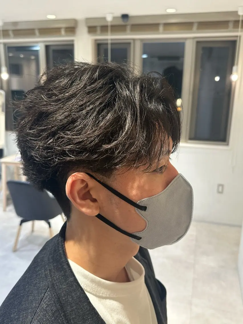 パーマ メンズ フェザーパーマ メンズパーマ カット パーマ トリートメント 【パーマの達人】 💎メンズ特化🔥徹のヘアスタイル