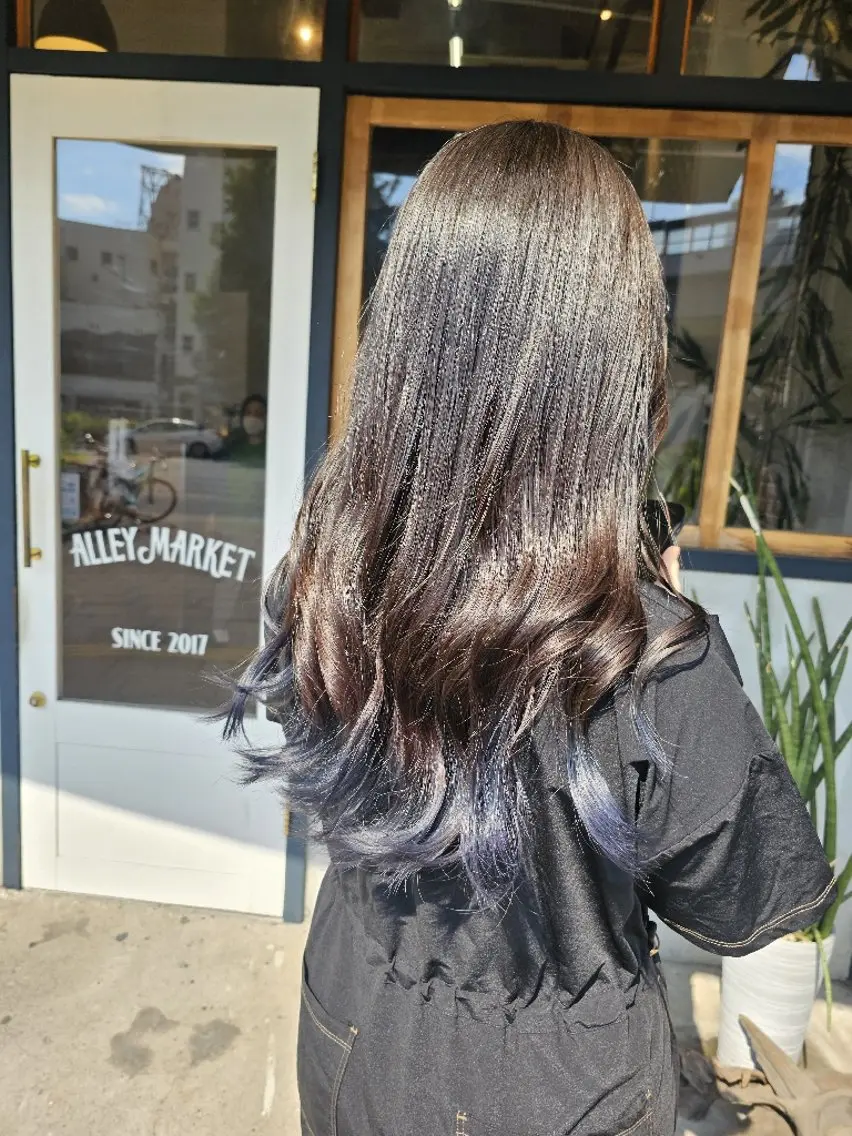 ロング ヘアカラー トリートメント MATSU 🌟個性派カラーのヘアスタイル