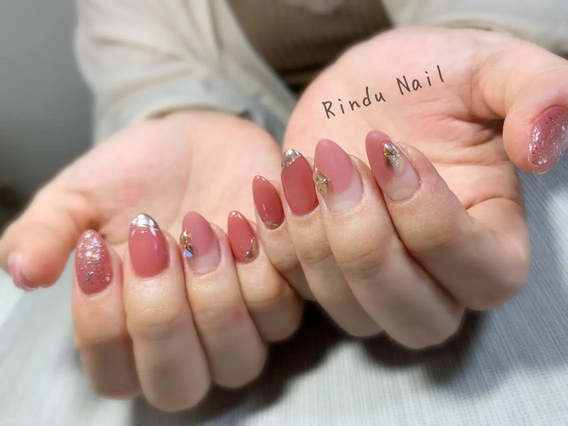 ネイル ニュアンスネイル Rindu Nail 名駅miniのネイルデザイン