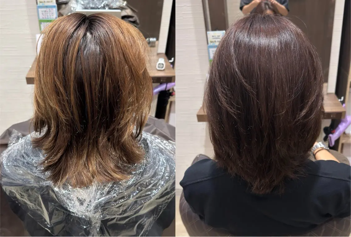 カラー ブラウンカラー ピンクカラー 吾妻 岳のヘアスタイル