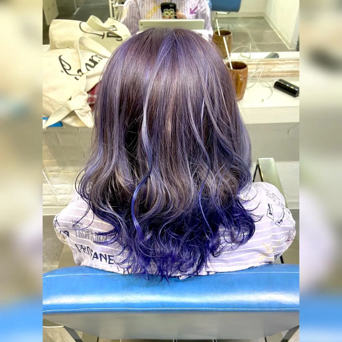 ミディアム カラー デザインカラー ハイライトカラー インナーカラー ハイライト ヘアカラー ♥️ルフ🐒 ミレイ♥️のヘアスタイル