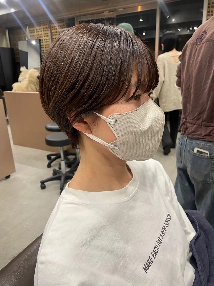 ショート カラー カット ヘアカラー トリートメント 表参道🌿赤み消し カラー/チナツのヘアスタイル