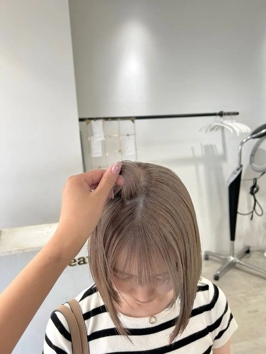 セミロング カラー ブリーチ ヘアカラー ブリーチなしWカラー /レイヤー🎀マリノのヘアスタイル