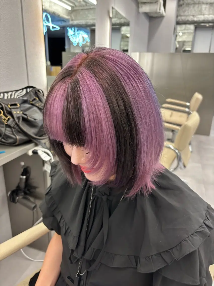 ミディアム カラー ブリーチ ケアブリーチ デザインカラー ヘアカラー 名古屋／デザイン／ ブリーチ/松井亮磨のヘアスタイル