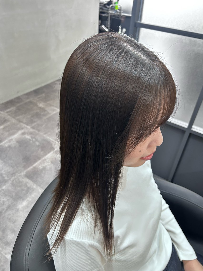 ミディアム カラー カット ヘアカラー トリートメント 冨永 直矢のヘアスタイル
