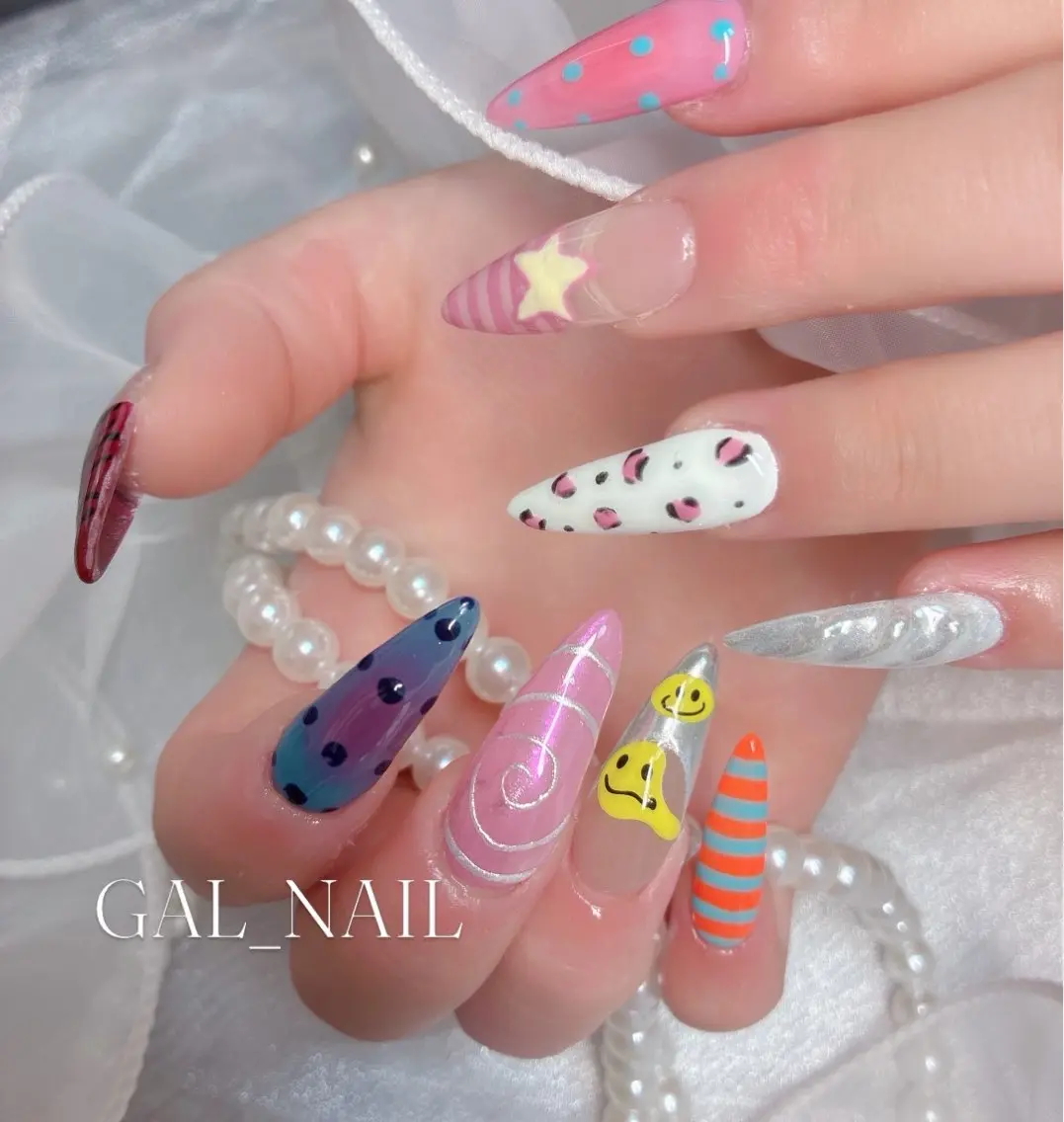 ネイル アートネイル 長さ出し ロングネイル ハンドネイル ハンドケア GAL_NAIL Miraiのネイルデザイン