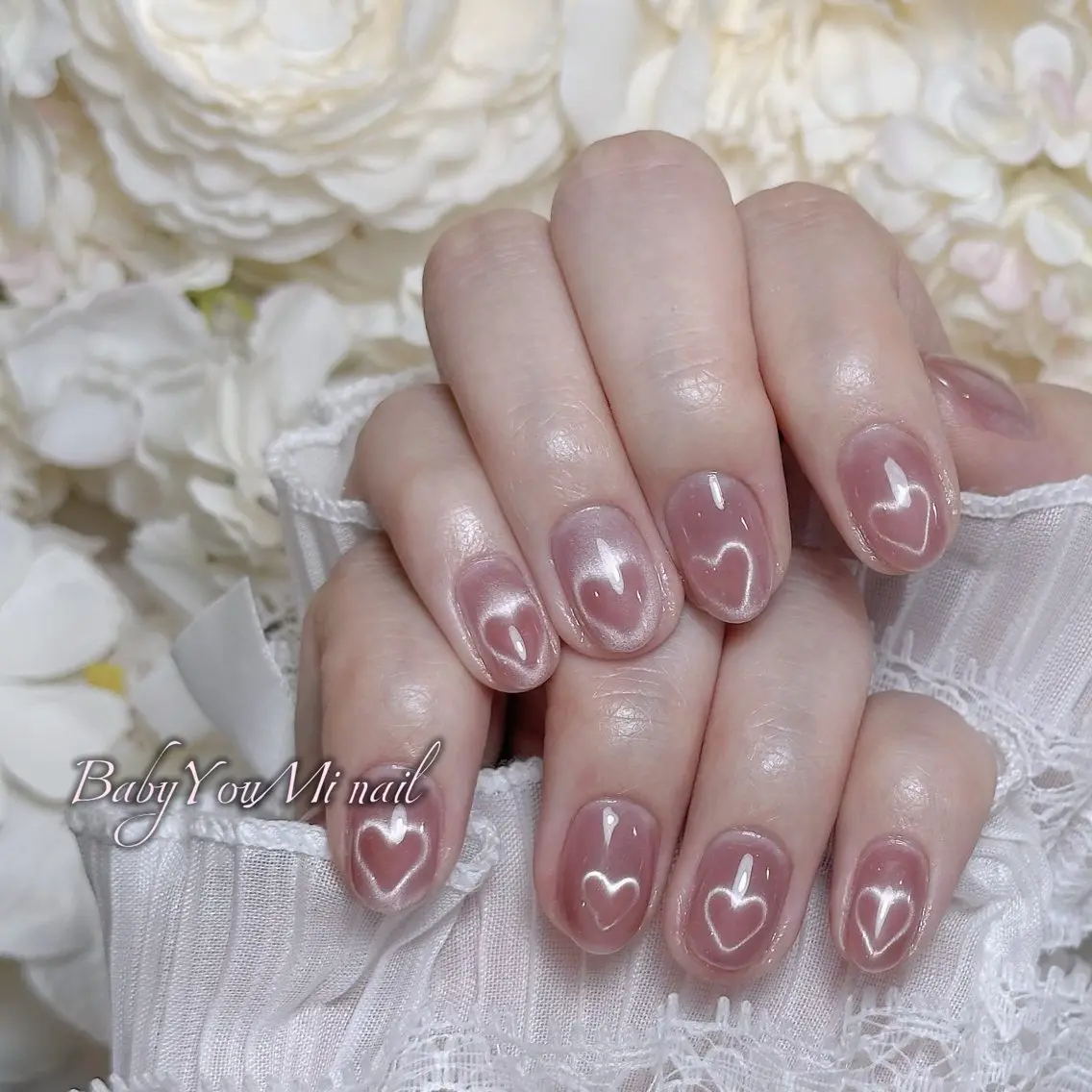 ネイル オーロラネイル 成人式 フットネイル フレンチネイル ジェルネイル ハンドネイル BabyYouMi nailのネイルデザイン
