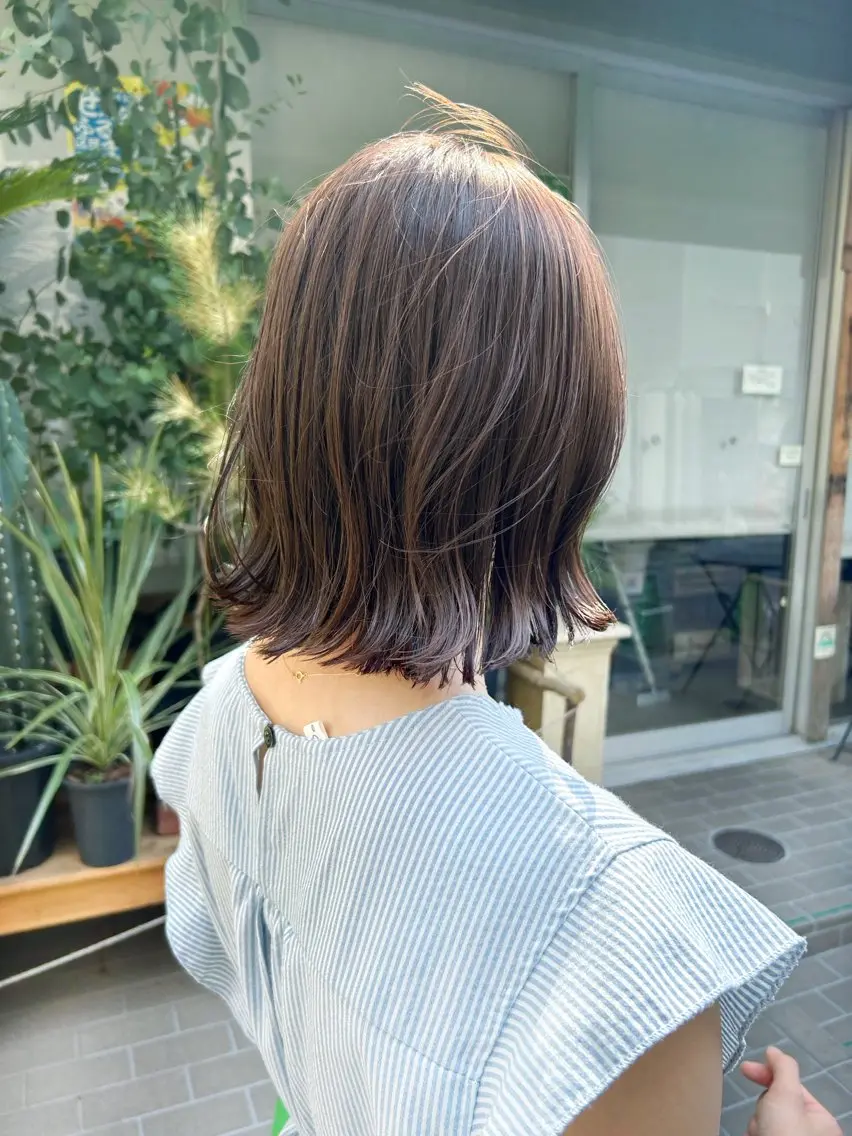 ショート カラー アッシュ ベージュカラー ボブ カット ヘアカラー トリートメント HIROKI ”博多 /ボブのヘアスタイル