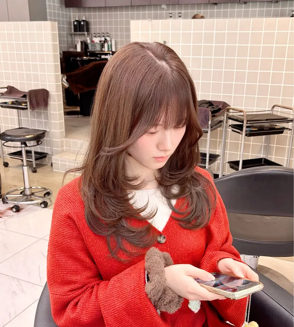 ロング カット トリートメント 🤍透明感/韓国風/ レイヤー/優大🤍のヘアスタイル