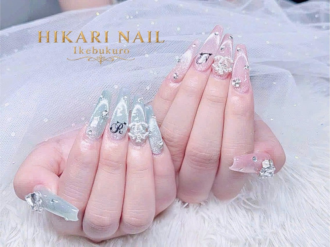ネイル チークネイル 長さ出し フレンチネイル ガーリー ハロウィン ハンドネイル HikariNail Ikebukuroのネイルデザイン