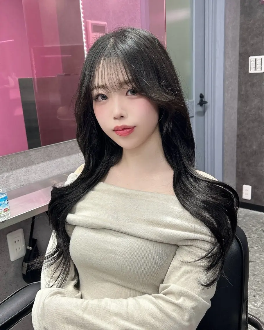 ロング エクステ nanaka 🤍韓国ワンホンヘアのヘアスタイル