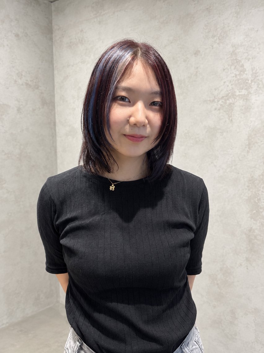 ミディアム ヘアカラー トリートメント 🍒透明感×艶カラー 🍒こなんのヘアスタイル