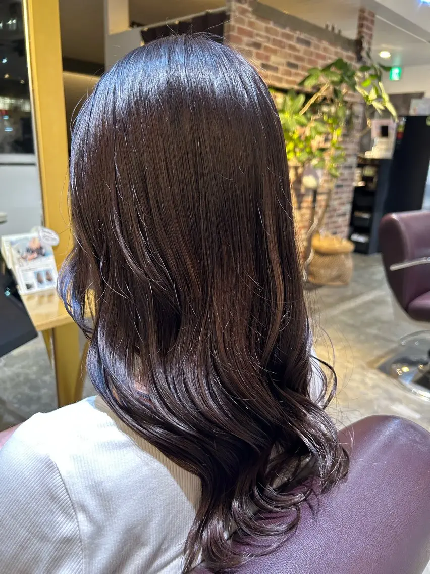 ミディアム カラー 縮毛矯正／レイヤー／ 🌼mizukiのヘアスタイル