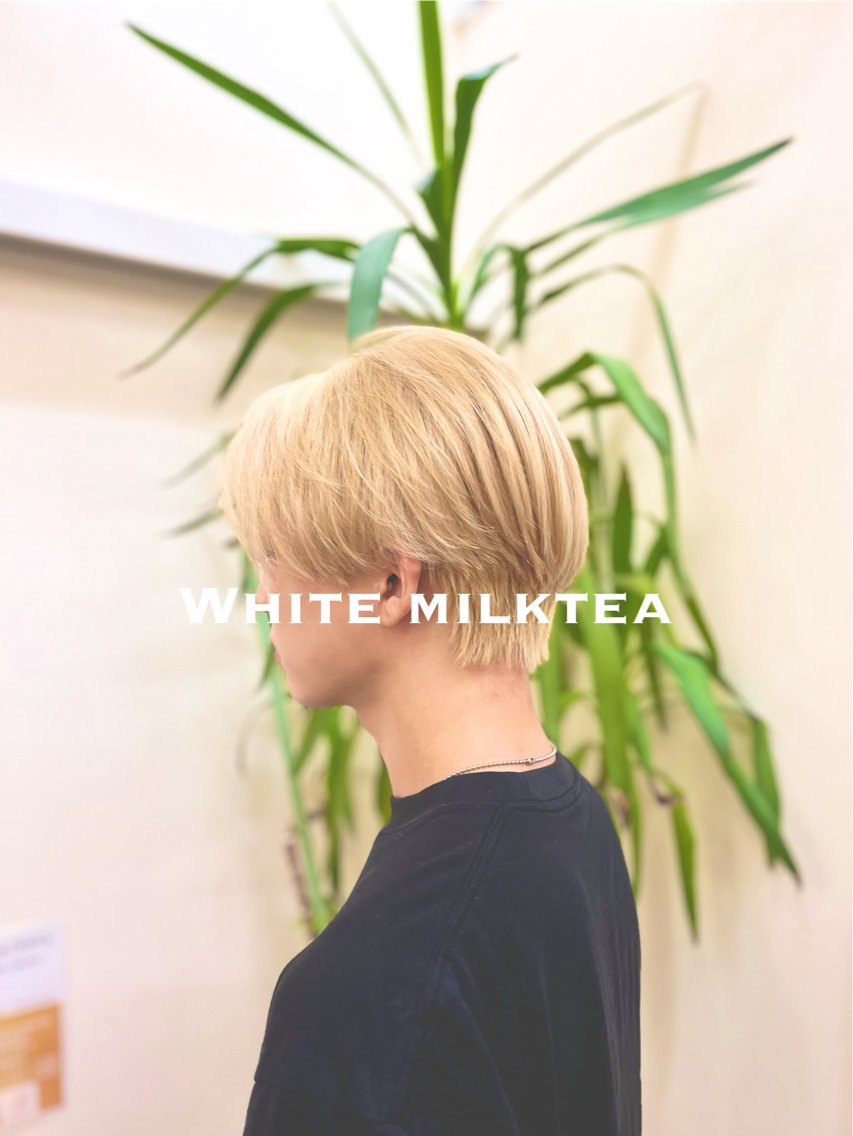 ショート カラー メンズ ヘアカラー 🦒galaxy フセヨシキ🏍️のヘアスタイル