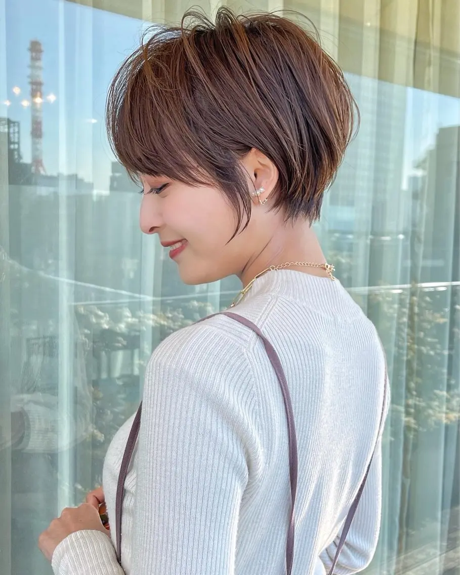 ショート 🌼アユム/レイヤー ハッシュカット🌼のヘアスタイル